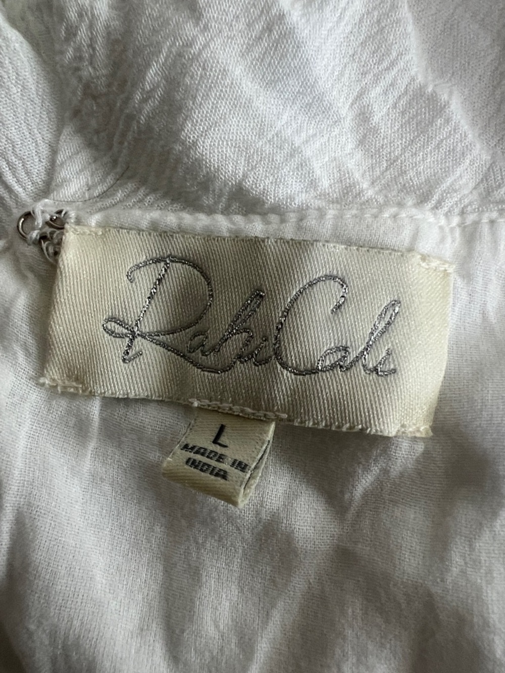 White Spaghetti-Strap Dress with Floral Embroidery - Picture 5 of 5